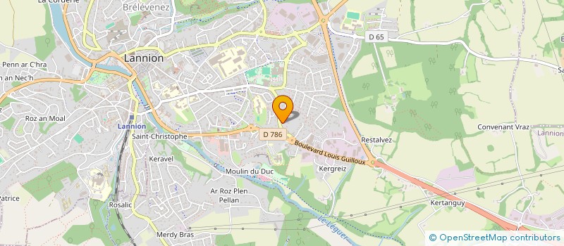 localisation de l'entreprise MADAME CLAIRE GABLIN  LANNION