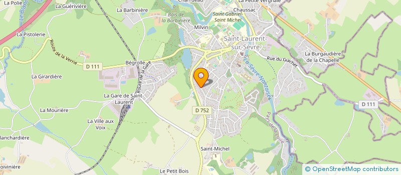 localisation de l'entreprise MADAME CLAIRE GABORIEAU  SAINT-LAURENT-SUR-SEVRE