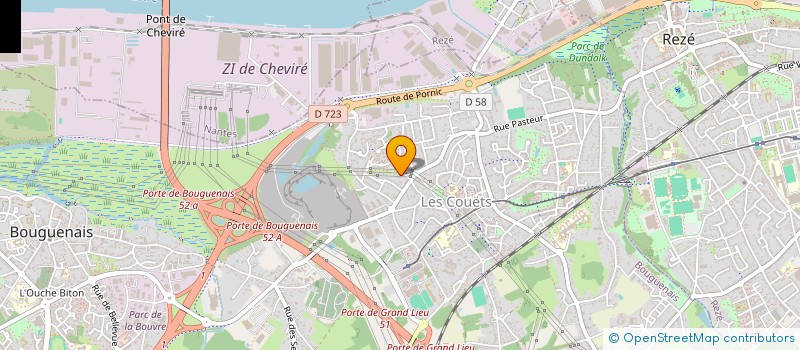 localisation de l'entreprise MADAME CLAIRE GAGNIERE  BOUGUENAIS