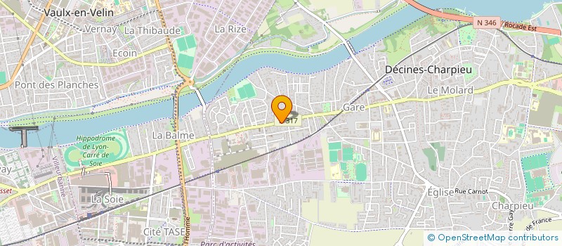 localisation de l'entreprise MADAME CLAIRE GAILLARD  DECINES-CHARPIEU