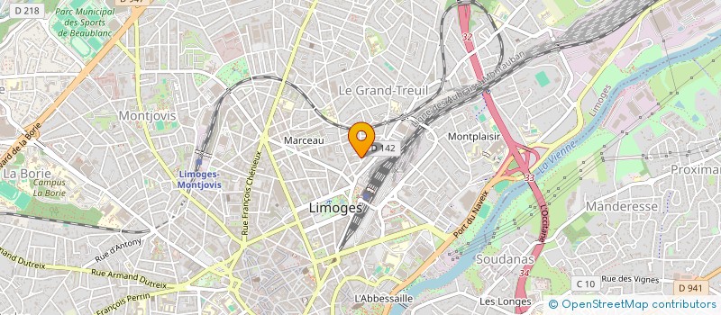 localisation de l'entreprise MADAME CLAIRE GAUDRIOT à LIMOGES