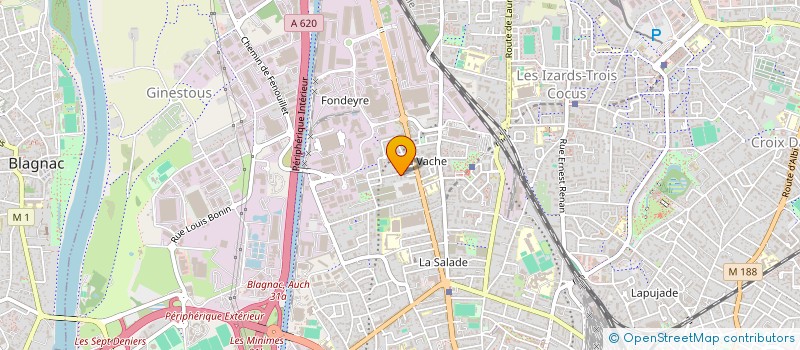 localisation de l'entreprise MADAME CLAIRE GINALHAC  TOULOUSE