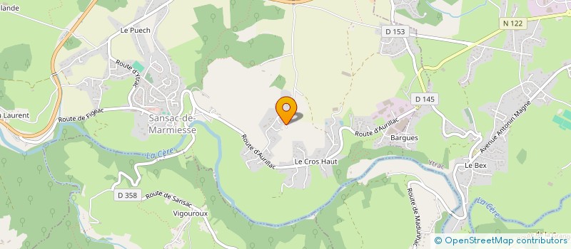 localisation de l'entreprise MADAME CLAIRE GLAYAT à SANSAC-DE-MARMIESSE