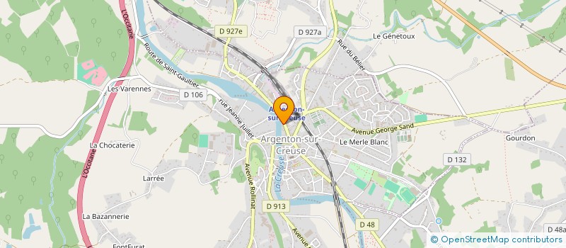 localisation de l'entreprise MADAME CLAIRE GRAND à ARGENTON SUR CREUSE
