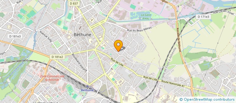 localisation de l'entreprise MADAME CLAIRE GREGOIRE à BETHUNE