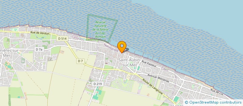 localisation de l'entreprise MADAME CLAIRE GROSJEAN  SAINT-AUBIN-SUR-MER