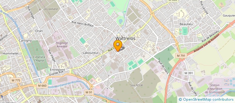 localisation de l'entreprise MADAME CLAIRE GROSJEAN à WATTRELOS