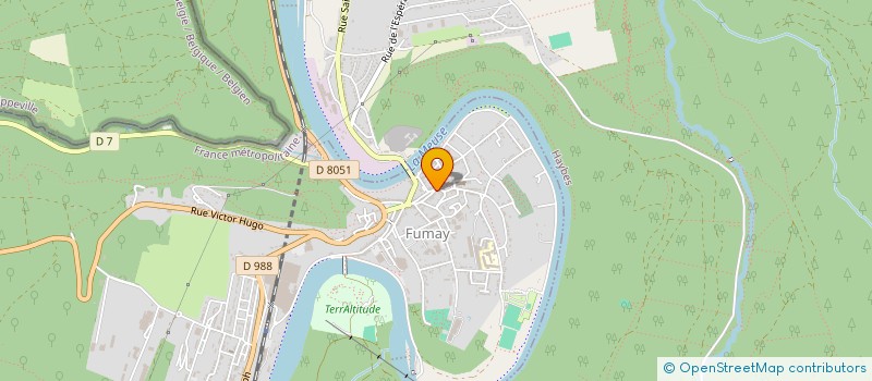 localisation de l'entreprise MADAME CLAIRE GUERIN  FUMAY