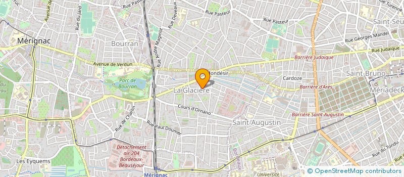 localisation de l'entreprise MADAME CLAIRE GUETTE  MERIGNAC