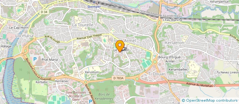 localisation de l'entreprise MADAME CLAIRE HELIAS à QUIMPER