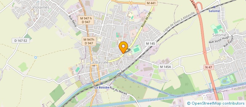 localisation de l'entreprise MADAME CLAIRE HERLIN  LA BASSEE