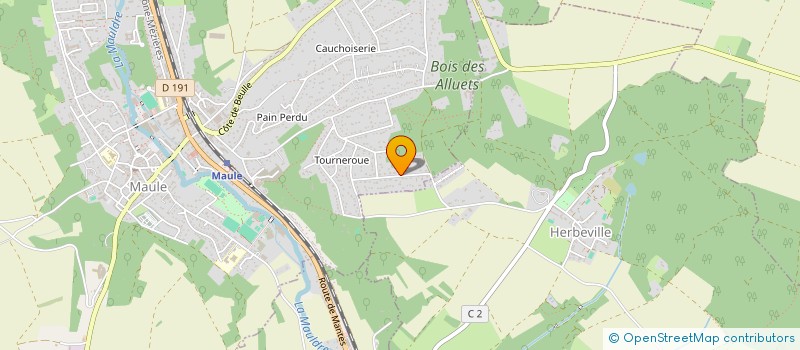 localisation de l'entreprise MADAME CLAIRE HUDELAINE  HERBEVILLE