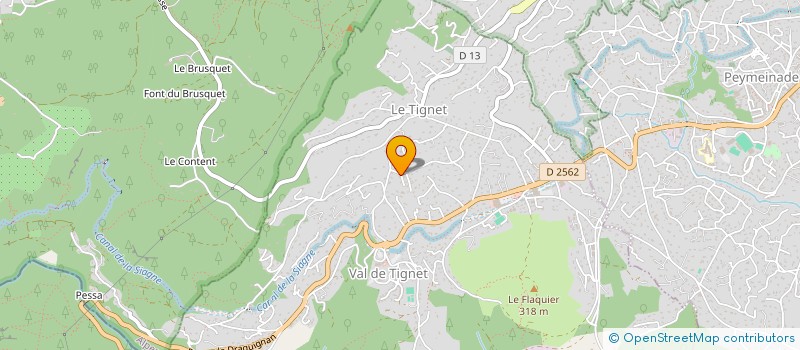 localisation de l'entreprise MADAME CLAIRE HUGUES à LE TIGNET