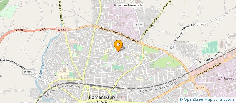 localisation de l'entreprise MADAME CLAIRE JACOB  ROMANS-SUR-ISERE