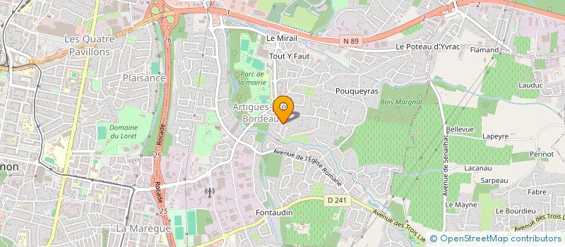 localisation de l'entreprise MADAME CLAIRE JACQUINET  ARTIGUES-PRES-BORDEAUX