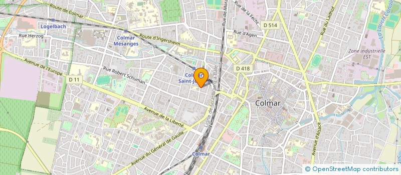 localisation de l'entreprise MADAME CLAIRE JOFFREDO  COLMAR