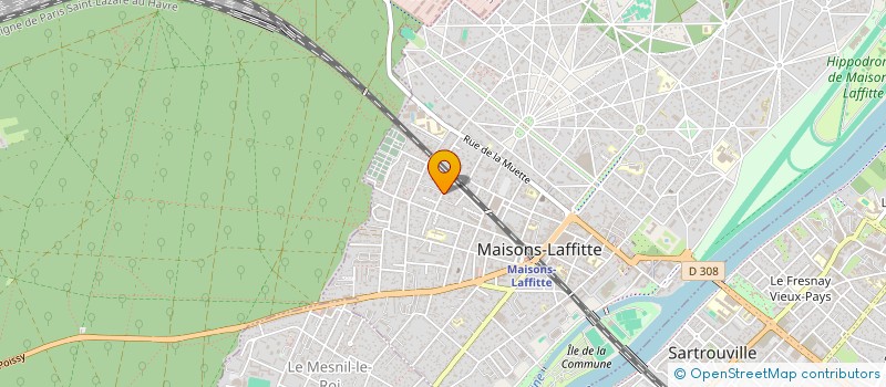 localisation de l'entreprise MADAME CLAIRE LACOURCELLE  MAISONS-LAFFITTE