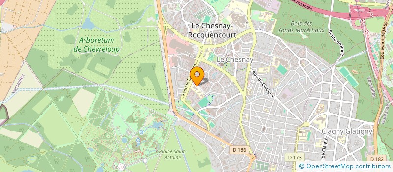 localisation de l'entreprise MADAME CLAIRE LAFONT  LE CHESNAY-ROCQUENCOURT