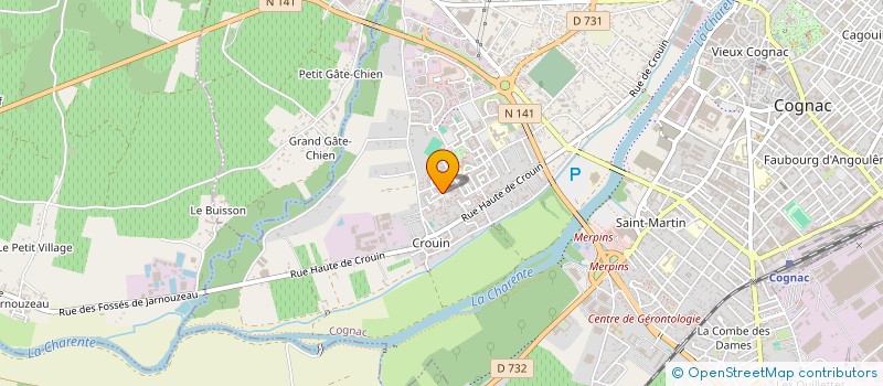 localisation de l'entreprise MADAME CLAIRE LANDREAU-GARNIER à COGNAC