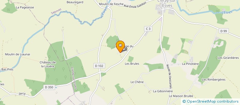 localisation de l'entreprise MADAME CLAIRE LAPLANCHE  CIVRAY-SUR-ESVES