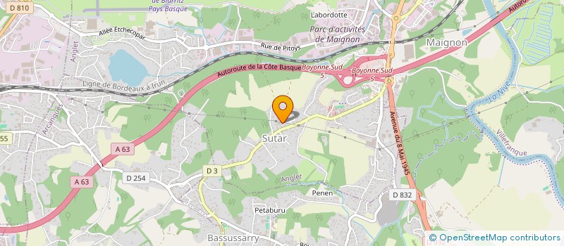 localisation de l'entreprise MADAME CLAIRE LAPORTE  ANGLET