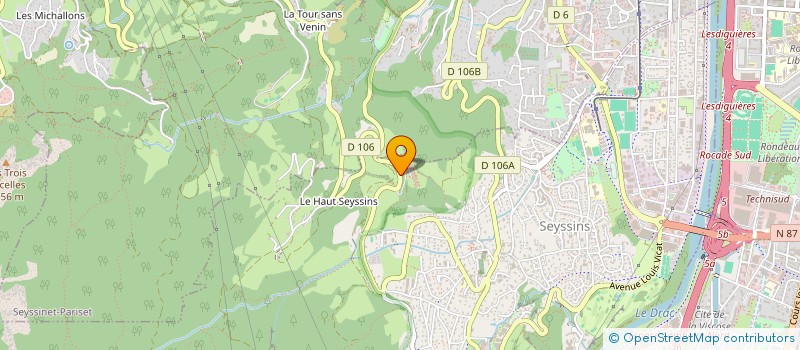 localisation de l'entreprise MADAME CLAIRE LARROUTUROU  MONTBONNOT-SAINT-MARTIN