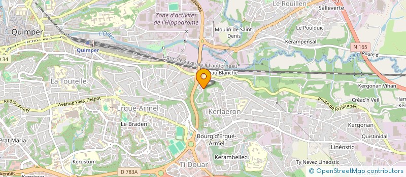 localisation de l'entreprise MADAME CLAIRE LE BIHAN à QUIMPER