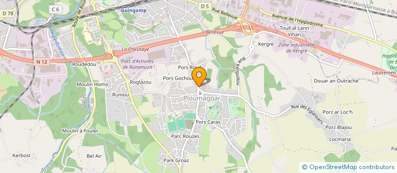 localisation de l'entreprise MADAME CLAIRE LE DIOURON  PLOUMAGOAR