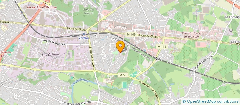 localisation de l'entreprise MADAME CLAIRE LE HIR  VERTOU