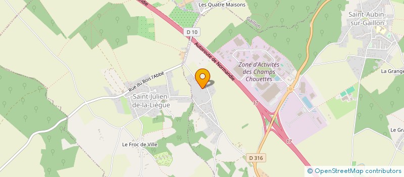 localisation de l'entreprise MADAME CLAIRE LEBEL  SAINT-AUBIN-SUR-GAILLON