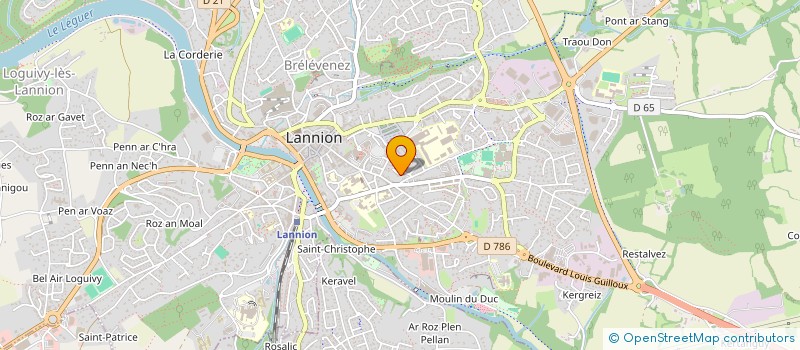 localisation de l'entreprise MADAME CLAIRE LESBLEIZ  LANNION