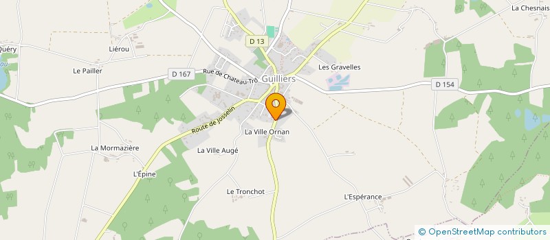 localisation de l'entreprise MADAME CLAIRE LESGUILLON  GUILLIERS