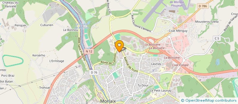 localisation de l'entreprise MADAME CLAIRE LEVIER  MORLAIX