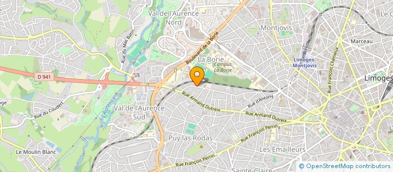 localisation de l'entreprise MADAME CLAIRE LISE JACOUTY à LIMOGES