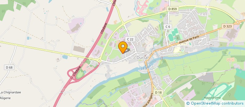 localisation de l'entreprise MADAME CLAIRE LORET  DURTAL