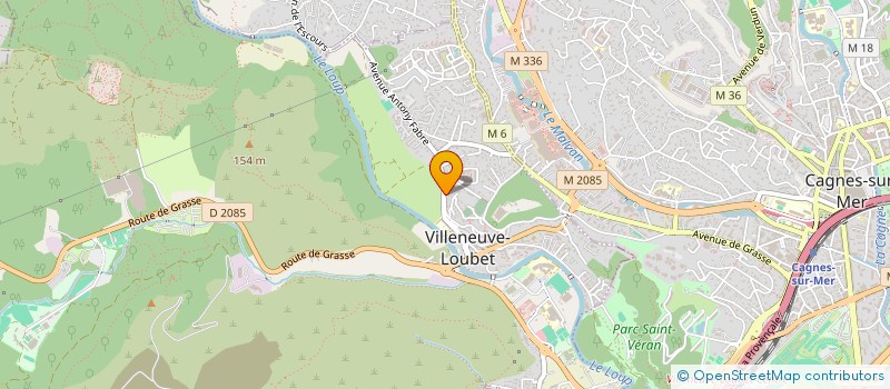 localisation de l'entreprise MADAME CLAIRE LUCQUIAUD  VILLENEUVE-LOUBET