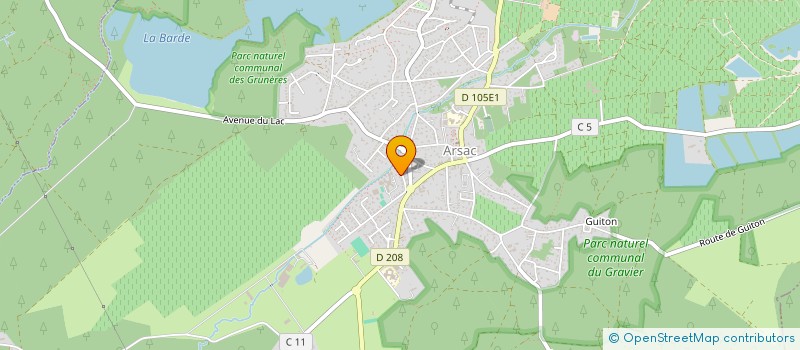 localisation de l'entreprise MADAME CLAIRE MALFETES  ARSAC