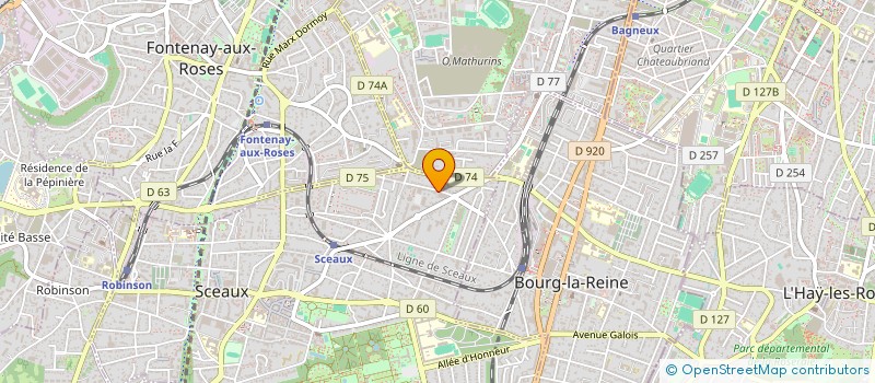 localisation de l'entreprise MADAME CLAIRE MARGUERIE à SCEAUX