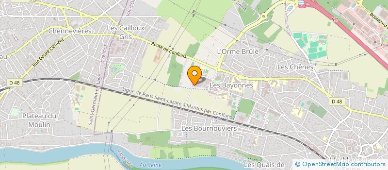 localisation de l'entreprise MADAME CLAIRE-MARIE CARBONNEAUX LE PERDRIEL  HERBLAY-SUR-SEINE