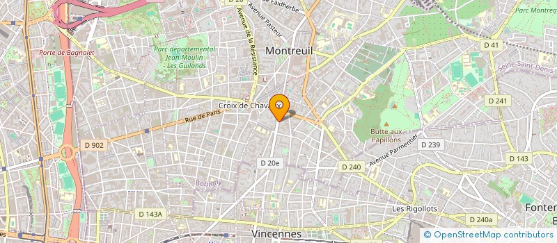 localisation de l'entreprise MADAME CLAIRE MARIE VALENTI THUILLIER à MONTREUIL