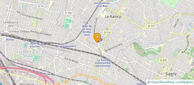 localisation de l'entreprise MADAME CLAIRE MARQUET à LE RAINCY