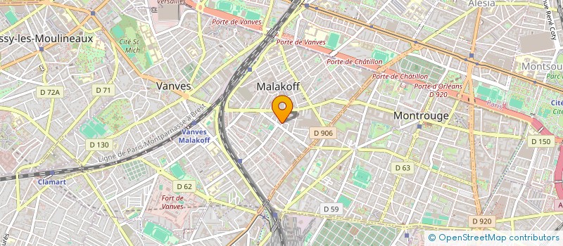 localisation de l'entreprise MADAME CLAIRE MARTIN  MALAKOFF