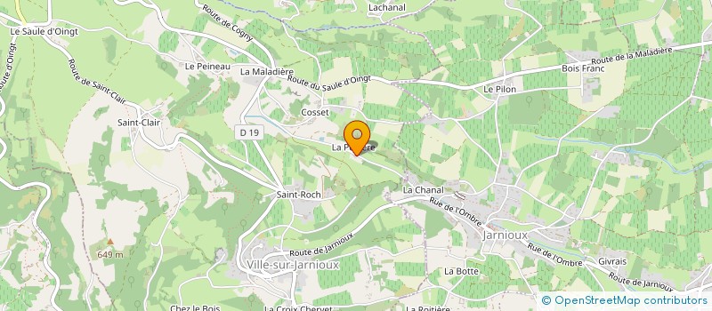 localisation de l'entreprise MADAME CLAIRE MATHIEU  VILLE-SUR-JARNIOUX