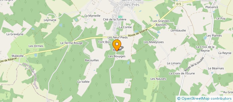 localisation de l'entreprise MADAME CLAIRE MAURIN  SAINT PRIVAT EN PERIGORD