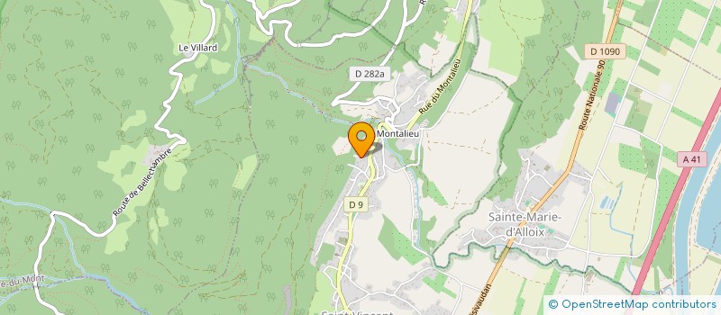 localisation de l'entreprise MADAME CLAIRE MERCIER  SAINT-VINCENT-DE-MERCUZE