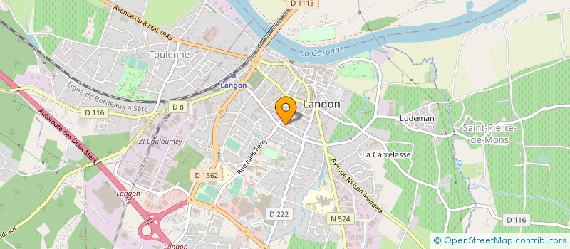 localisation de l'entreprise MADAME CLAIRE MERLEAU à LANGON