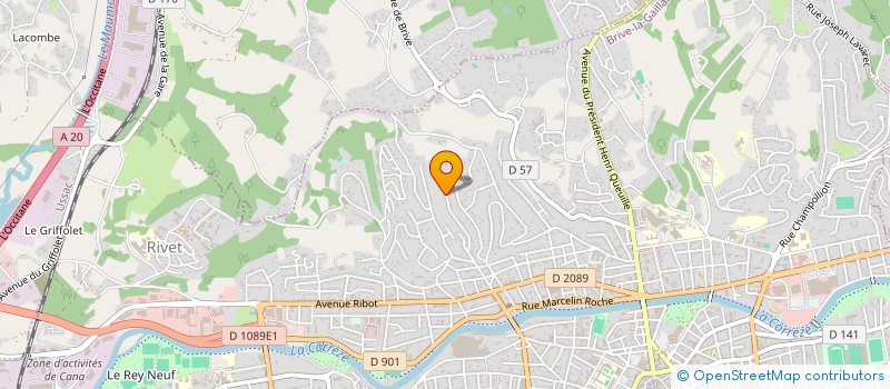 localisation de l'entreprise MADAME CLAIRE MOUNET  BRIVE-LA-GAILLARDE