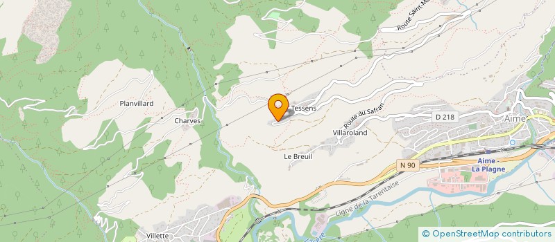 localisation de l'entreprise MADAME CLAIRE MULLER à AIME-LA-PLAGNE