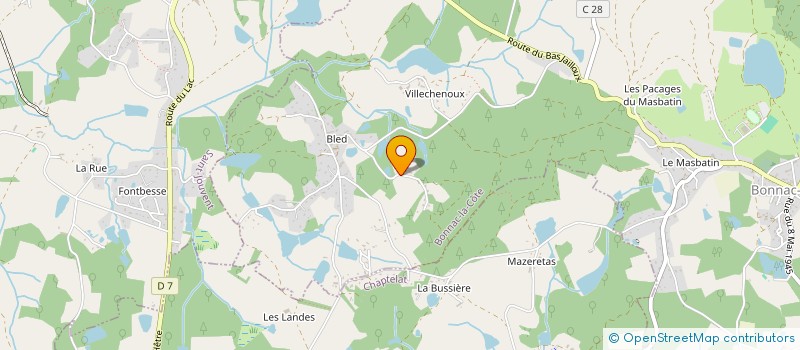 localisation de l'entreprise MADAME CLAIRE NICOLAIZEAU à BONNAC-LA-COTE