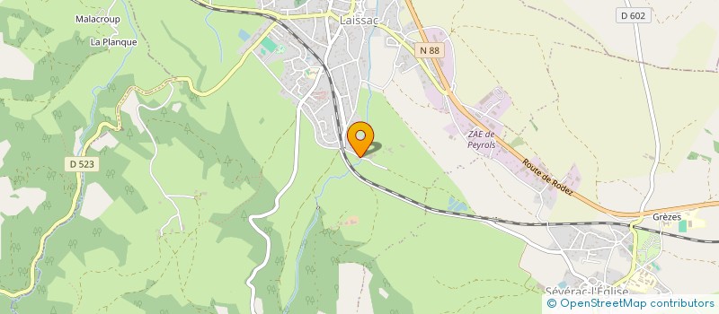 localisation de l'entreprise MADAME CLAIRE NOGARET  LAISSAC-SEVERAC L'EGLISE